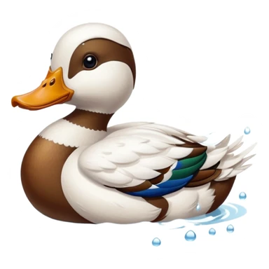 duck swimming sticker