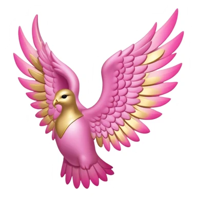 Pink gold wing spirituality sticker