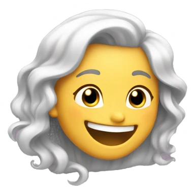 Girly emoji laughing sticker