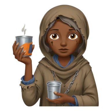 begger woman sticker