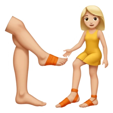 Une femme qui mange les pieds d’un homme sticker