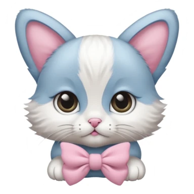 Bébé chat avec un noeud papillon rose sticker