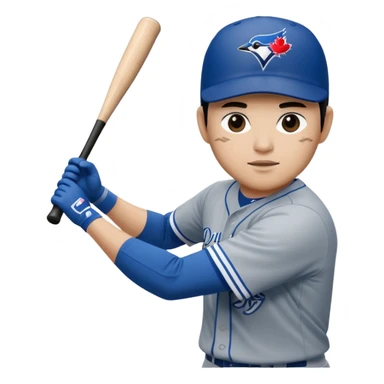 MLB TORONTO BLUE JAYS hitting Ohtani from LA Dodgers with a bat sticker