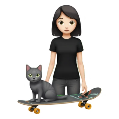 🛹🌿🖤👩🏽🐈 la ragazza piu con pelle choara sticker