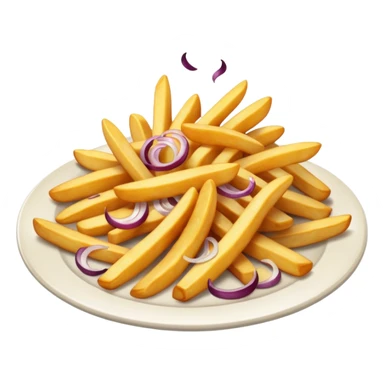 Fries with onions sticker