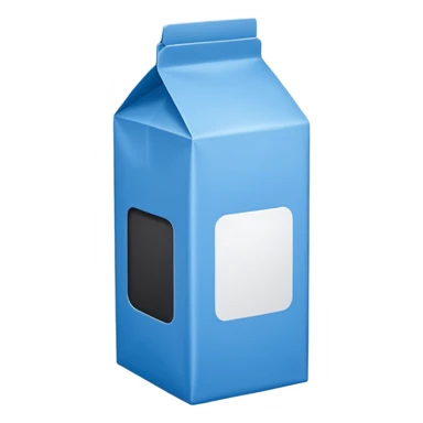 blue milk carton sticker