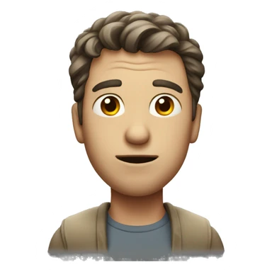 guy standing awkward but he has a huge head  sticker