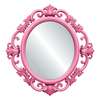 pink vintage mirror sticker