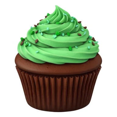 chocolate mint cupcate sticker
