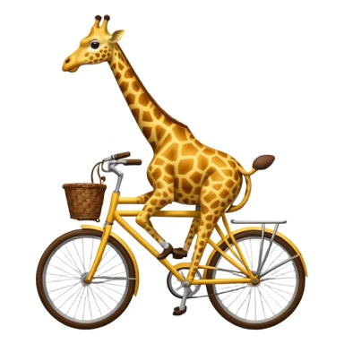 Jirafa en bicicleta  sticker