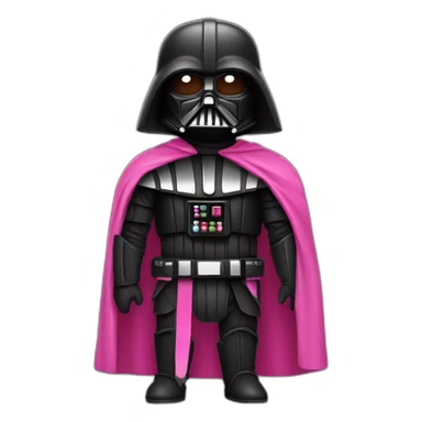 Dark vador wearing pink armor sticker
