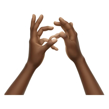 two hands reaching out the screen sticker