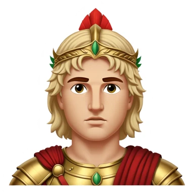 Cinematic Realistic portrait of Alexander the Great, depicted with photorealistic detail as a commanding historical conqueror, featuring sharp, lifelike facial features, meticulously rendered ancient Macedonian armor, and a laurel wreath, illuminated by natural, dramatic lighting that highlights his youthful determination and legendary presence. sticker