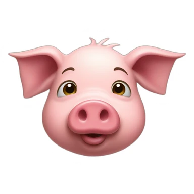 The little pig from three brothers who build a wood house sticker