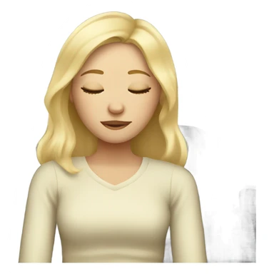 blonde girl in car interior sleeping sticker