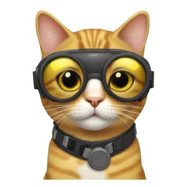 Cat with goggles  sticker