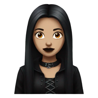 dark-red-haired goth girl sticker