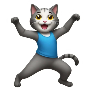 A dancing cat sticker