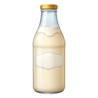 milky fermented drink bottle, soft label. sticker