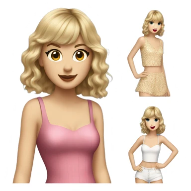 Taylor swift wearing an outfit from the eras tour while smiling sticker