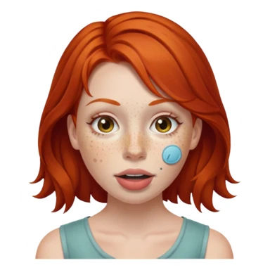 Рыжая девушка с кляпом sticker