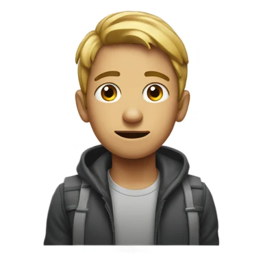 A poor boy in need of money sticker