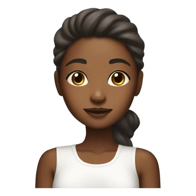 Brown skin girl doing skincare  sticker