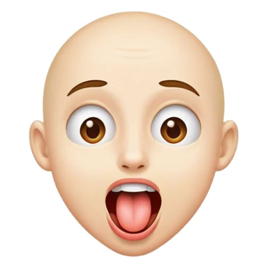 Excited face with tongue sticking out  sticker