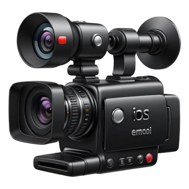 create a cinematic video  camera emoji sticker