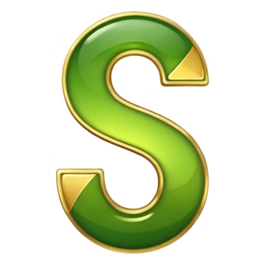 number four in golden and green shadows sticker