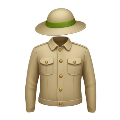 gardener pith helmet beige jacket sticker