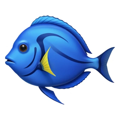 blue tang fish with an aquarium sticker