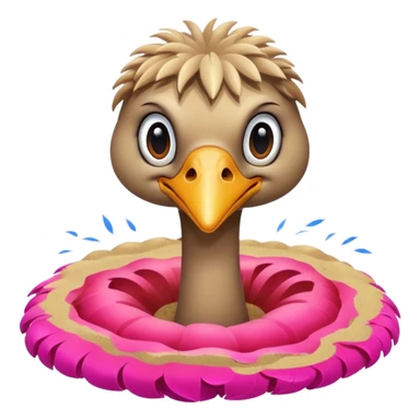 Ostrich head in sand  sticker