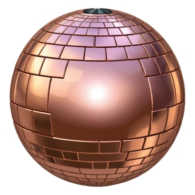 Rose gold disco ball sticker