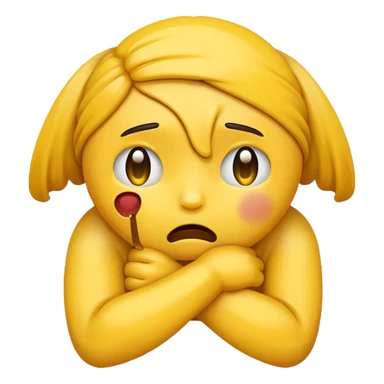 yellow emoji strangling itself  sticker