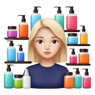 aesthetic girl skincare products  sticker
