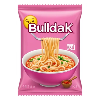 Buldak noodles packet pink original  sticker