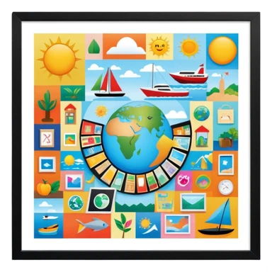 An extremely detailed lifestyle vision board collage for the year 2026. sticker