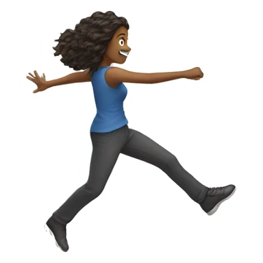 Women kicking door sticker