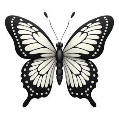 Black and white butterfly  sticker