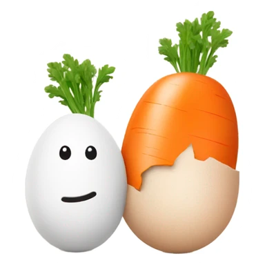 egg and carrot sticker