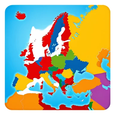 Map of Europe  sticker