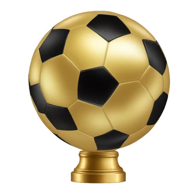 Balón de FUTBOL DE  QUE  SEA DE ORO, COMO EL DEL PREMIO A MEJOR JUGADOR DE FUTBOL. sticker