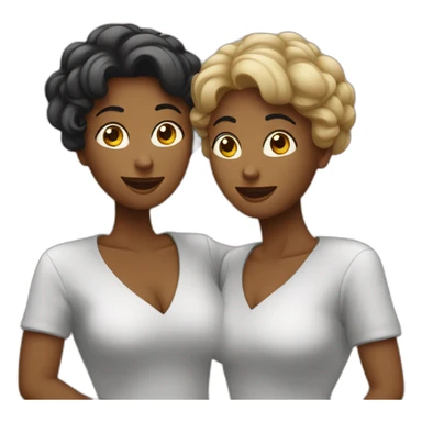 Deux femmes s’embrassent  sticker