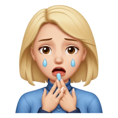 choking self emoji women sticker