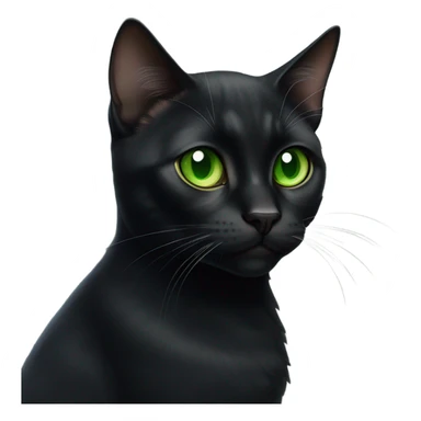 Black cat hungry sticker