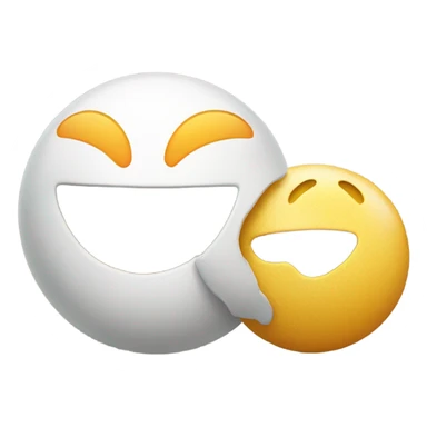 emoji eating two sphere shaped things connected my a stretchy piece of skin sticker