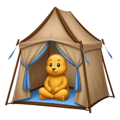 un écureuil dans une tente sticker