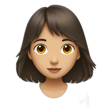 Fille Brune déguisée en Totoro sticker