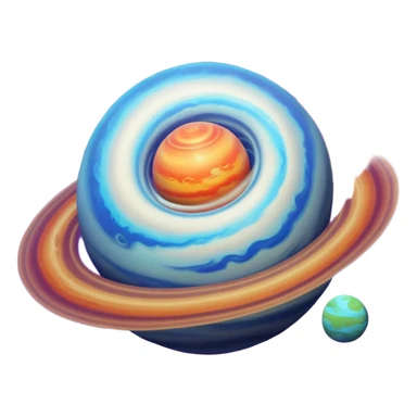 Gas Planet – swirling colorful clouds with no solid ground sticker